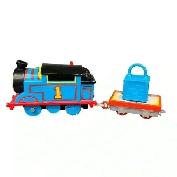 Two Fisher Price Motorized Thomas the Train Trains- Thomas w/ Car & Percy - Picture 5 of 7